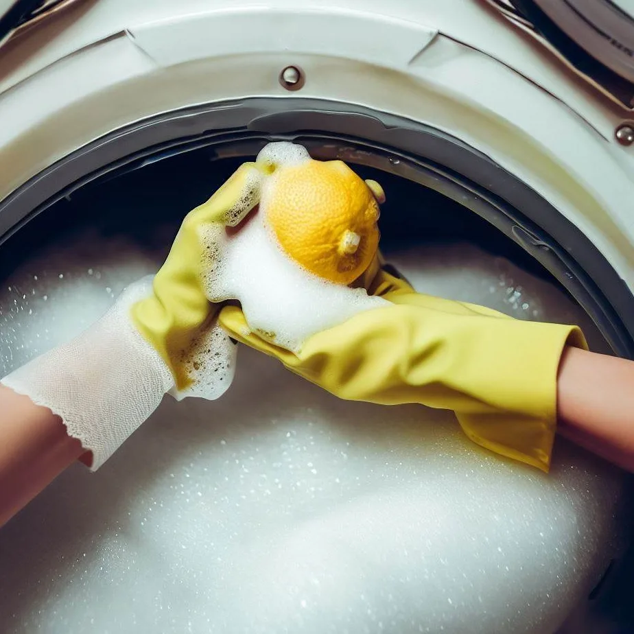 Curățarea mașinii de spălat cu sare de lămâie